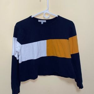 Gaze long sleeve cropped blouse